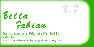 bella fabian business card
